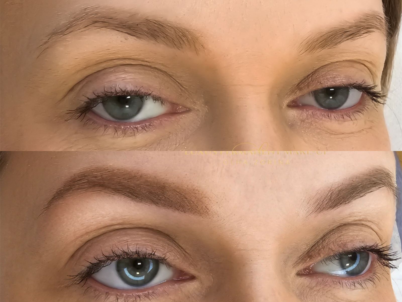 Vorher-Nachher: Powder Brows bei reifer Haut