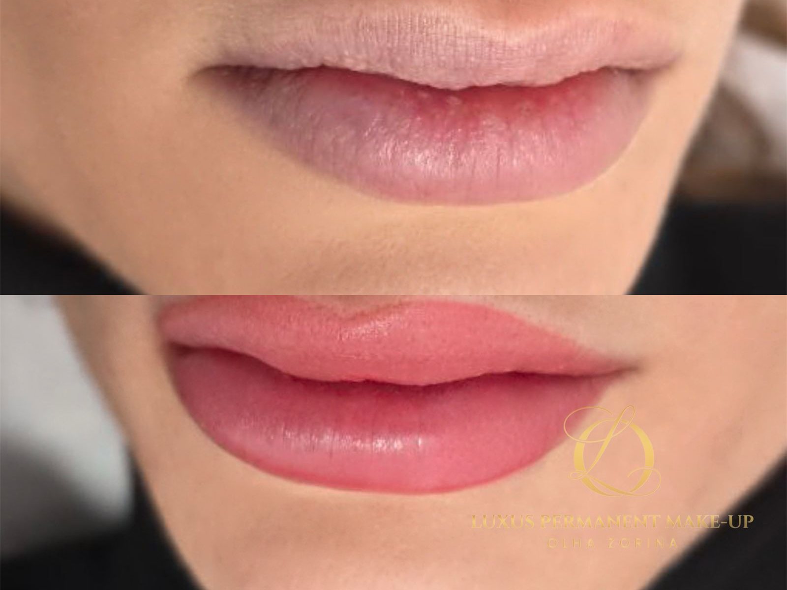 Vorher-Nachher: Lip Blush mit natürlicher Rosé-Nuance