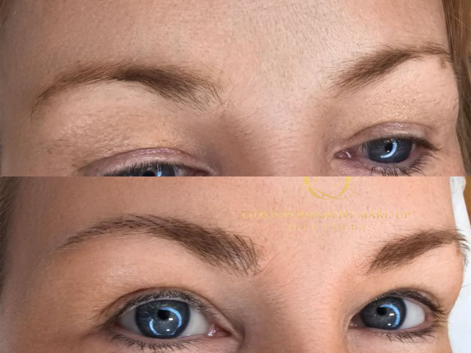 Vorher-Nachher: Microblading mit natürlicher Härchenzeichnung
