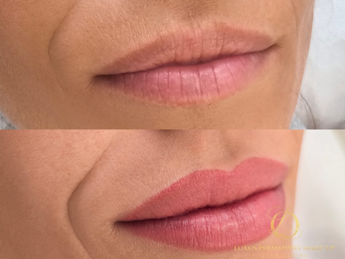 Vorher-Nachher: Lip Blush bei reifen Lippen