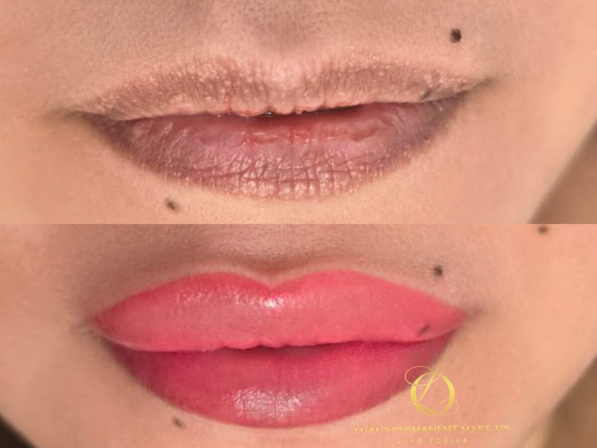 Vorher-Nachher: Lippen Permanent Make-up