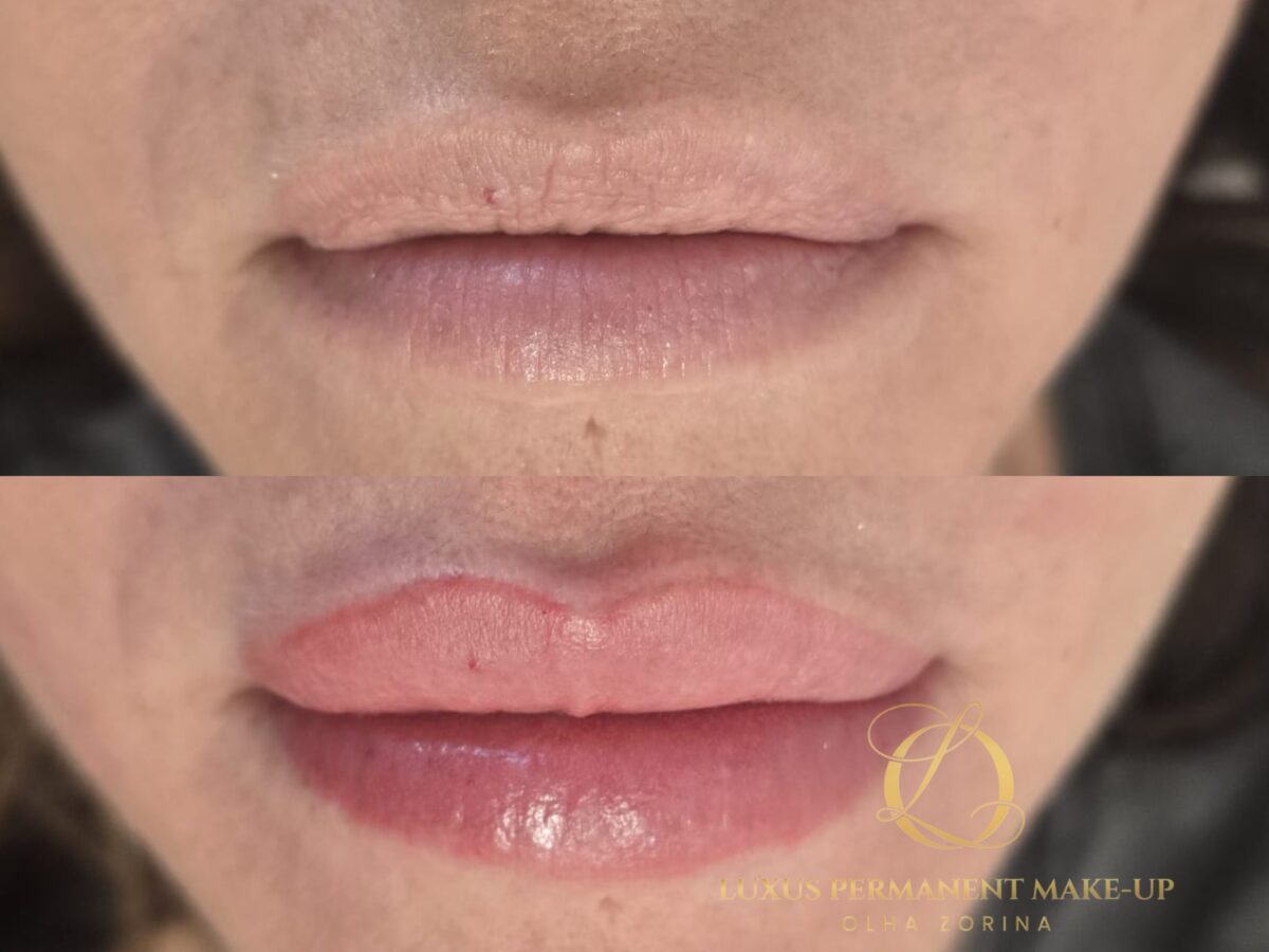 Vorher-Nachher: Aquarelle Lips